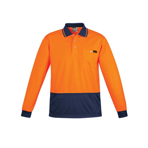 Mens Comfort Back Long Sleeve Polo | ZH410