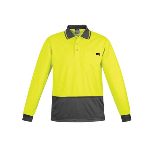 Mens Comfort Back Long Sleeve Polo | ZH410