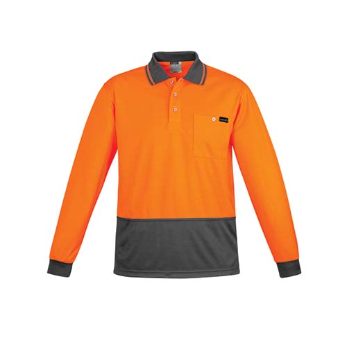 Mens Comfort Back Long Sleeve Polo | ZH410