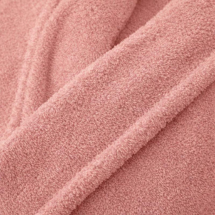 Mens Cotton Towelling Hooded Bathrobe Rose Pink