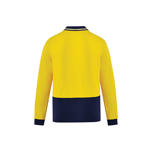 Mens Hi Vis Cotton Long Sleeve Polo | ZH430