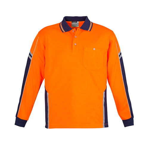 Mens Hi Vis Squad Long Sleeve Polo | ZH238