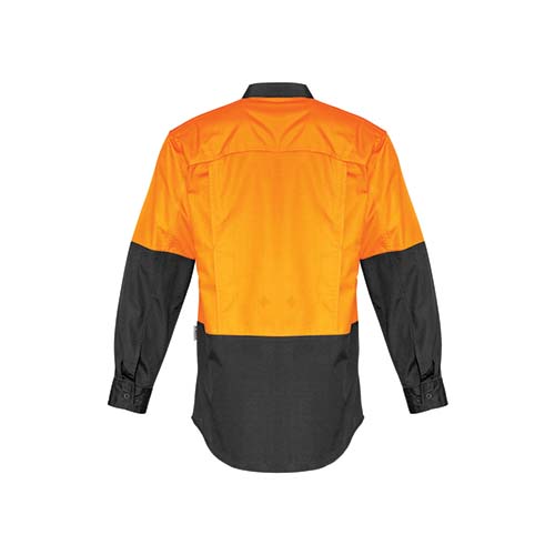 Mens Rugged Cooling Hi Vis Spliced Long Sleeve Shirt | ZW128