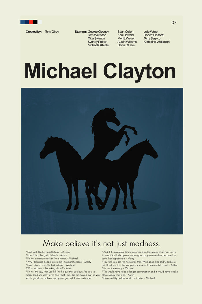 Michael Clayton Inspired Mid-Century Modern Print | 12"x18" or 18"x24" Print only