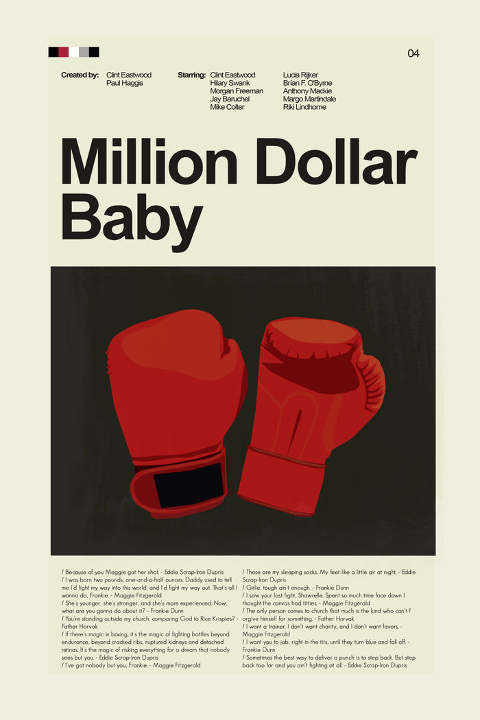 Million Dollar Baby Mid-Century Modern Print | 12"x18" or 18"x24" Print only
