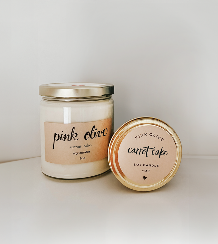 mini carrot cake candle