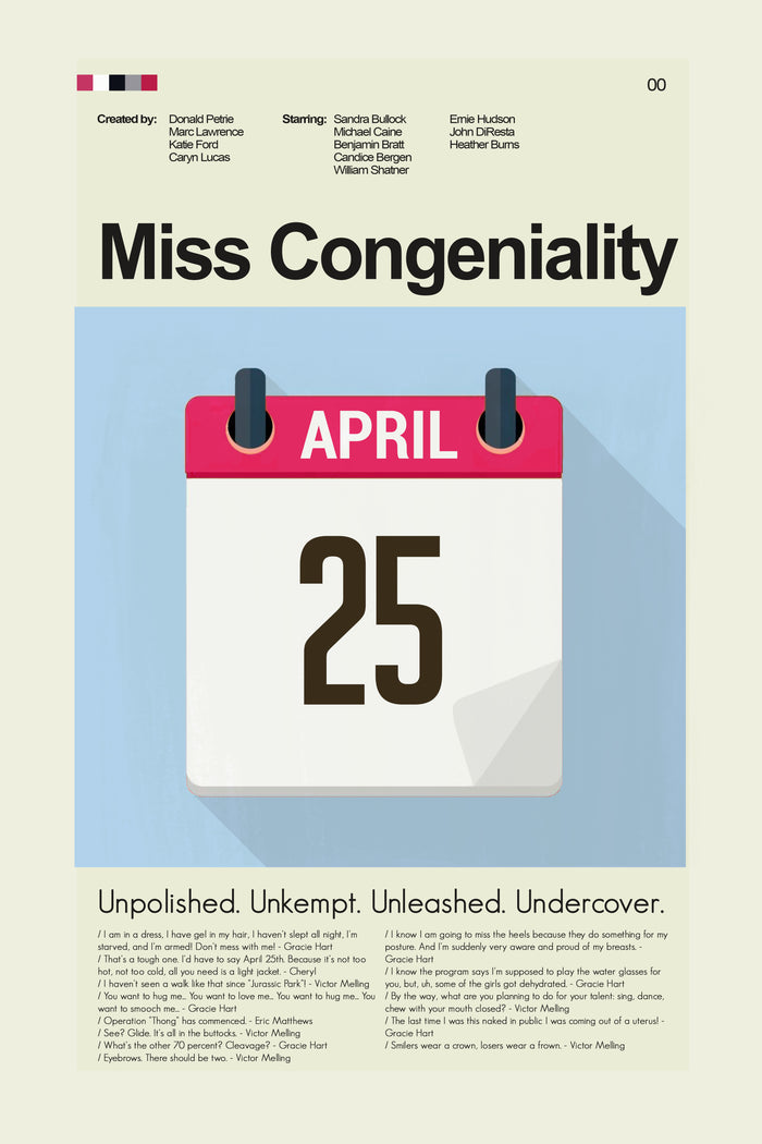 Miss Congeniality Mid-Century Modern Print | 12"x18" or 18"x24" Print only