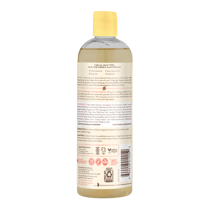 Babo Botanicals-Moisturizing Oat & Calendula Shampoo & Wash-Hair-8042-back-The Detox Market |