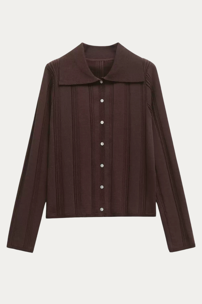 Monica Long Sleeve Rib Knit Top