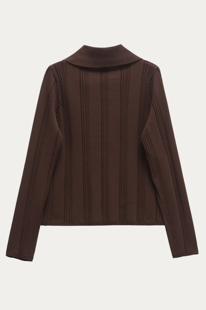 Monica Long Sleeve Rib Knit Top