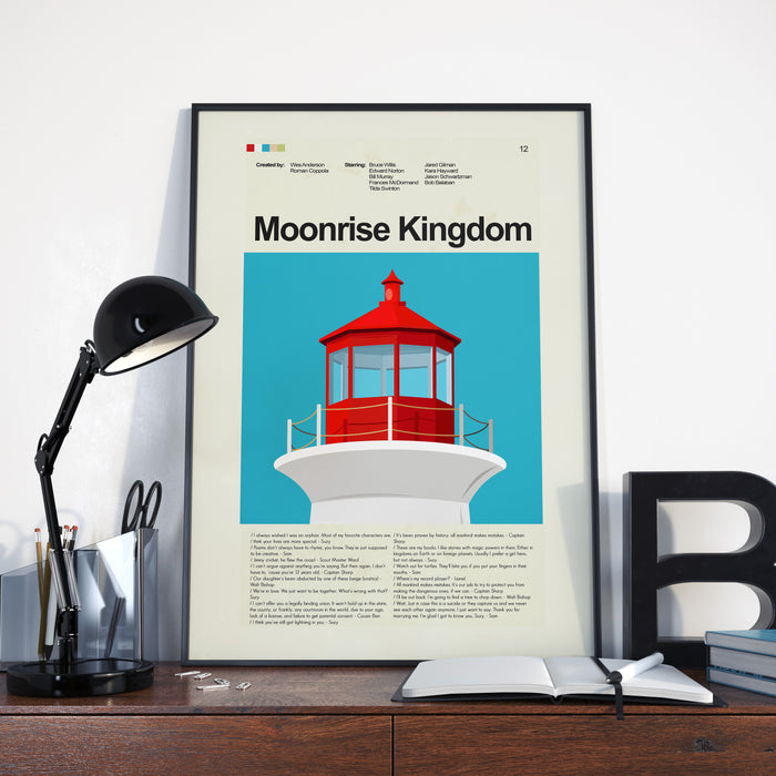 Moonrise Kingdom Mid-Century Modern Print | 12"x18" or 18"x24" Print only