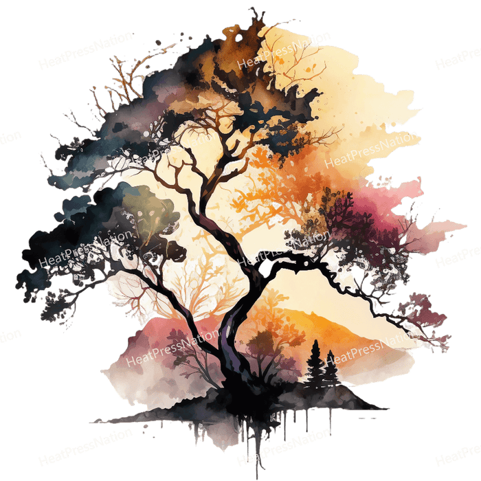 Mountain Tree Design - HeatPressNation