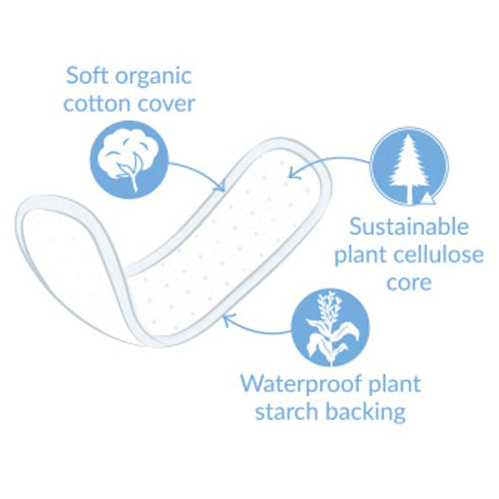 Natracare Organic Cotton Panty Liners 30pk - Mini