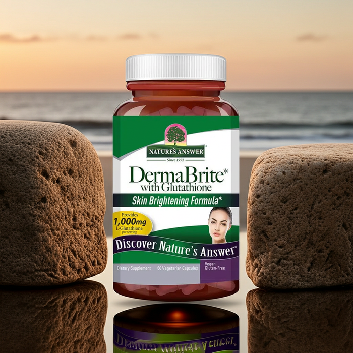 Nature's Answer DermaBrite With Glutathione Vegetarian Capsules For Skin Brightening, Pack of 60's Nature's Answer