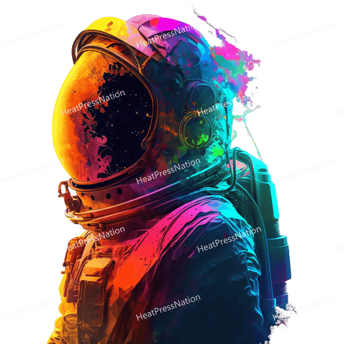 Neon Astronaut Design - HeatPressNation