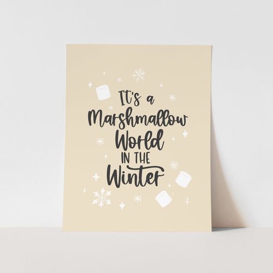 {Neutral} It's a Marshmallow World Art Print