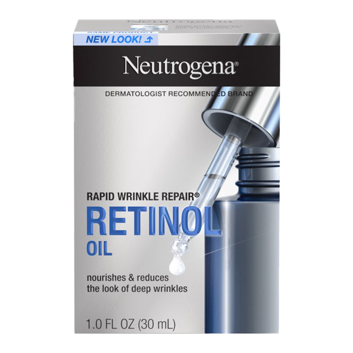 Neutrogena Retinol Oil targets deep wrinkles and dullness with 0.3% pure retinol to smooth skin and boost visible radiance