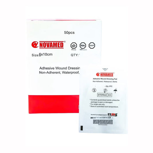 Novamed Transparent Waterproof Bandage 6 x 10 cm - Pack of 50s, Medical Tape & Bandages