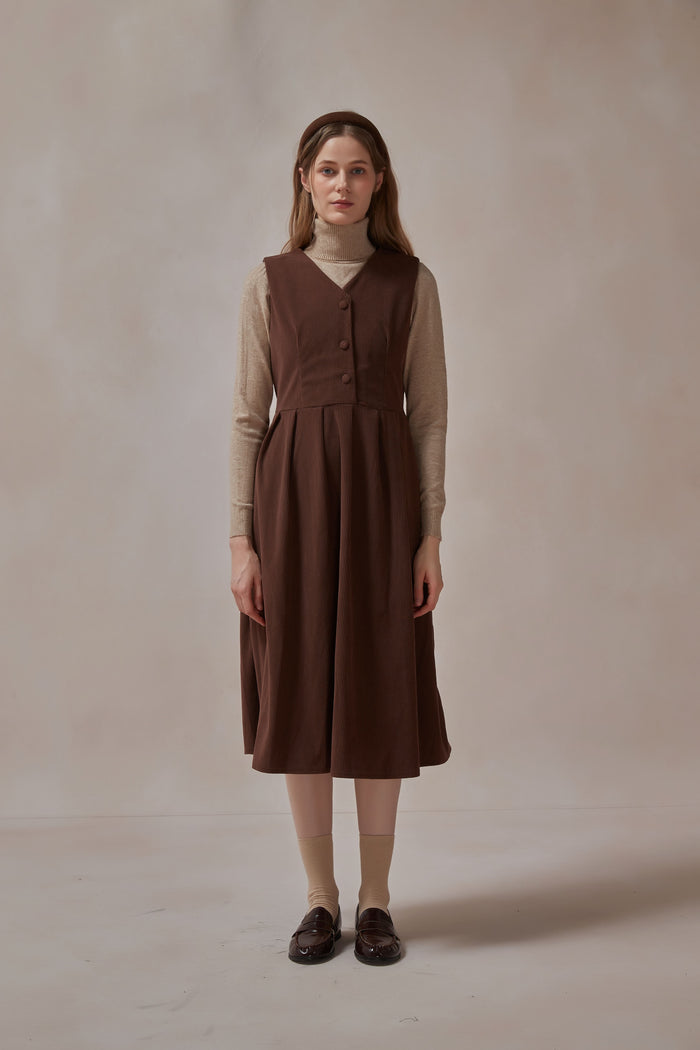 Brown-Corduroy-Dress