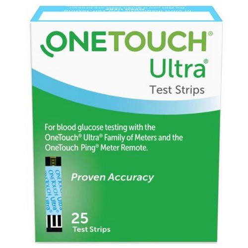 OneTouch Ultra Blood Glucose Test Strips, 25 ct - 20994 - LL Medico