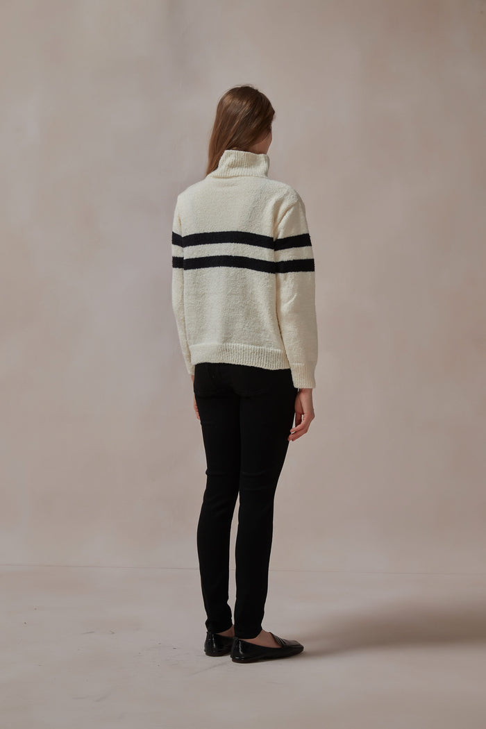 Ophelia White Fuzzy Sweater