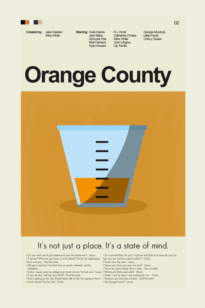 Orange County Inspired Mid-Century Modern Print | 12"x18" or 18"x24" Print only