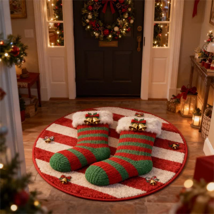 Ownkoti Christmas Stocking 3D Effect Rug - B - 55" x 55" - image 4
