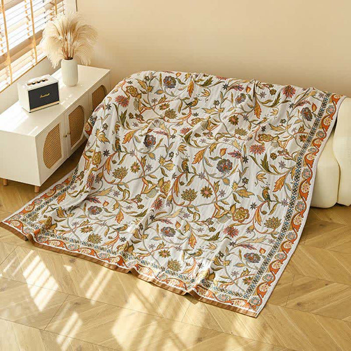 Ownkoti Pastoral Style Leaf Cotton Gauze Quilt - image 4
