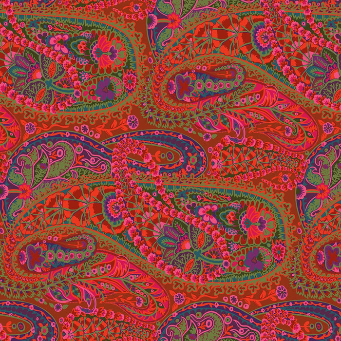 Paisley Jungle Rust by Kaffe Fassett Collective Fabrics