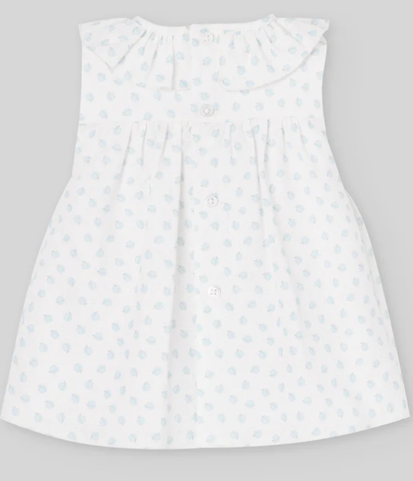 PAZ RODRIGUEZ handcrafted smocked bodice and frilled dress
