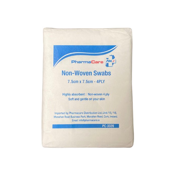 Pharmacare Non-Woven Swabs (7.5cm x 7.5cm) 100 pack