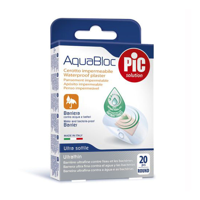 Pic Aquabloc Waterproof Plaster Mix - 20 Pieces, Adhesive Bandages & Plasters