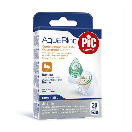 Pic Aquabloc Waterproof Plaster Mix - 20 Pieces, Adhesive Bandages & Plasters