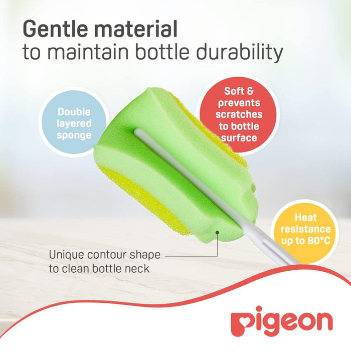 Pigeon 2-Way Sponge Bottle Brush - (04547),  Cleaning Brushes & Wipes