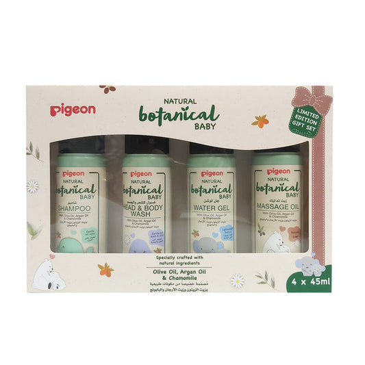 Pigeon Natural Botanical Baby Travel Set - 4 Pieces (4 x 45ml), Baby Health & Grooming Kits