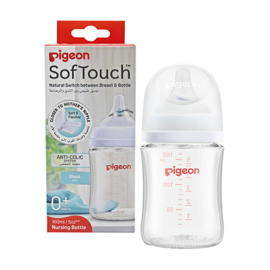 Pigeon SofTouch Wide Neck Glass Nursing Bottle - 160ml (81231)