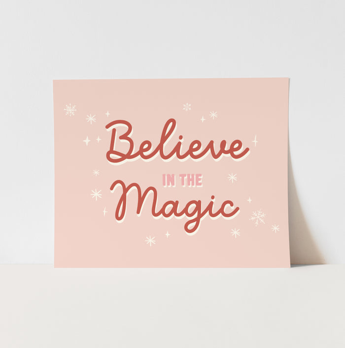 {Pink} Believe in the Magic Art Print