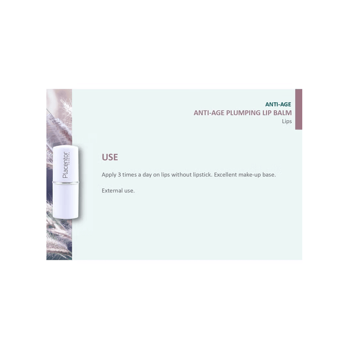 Placentor Vegetal Anti-Age Plumping Lip Balm - 4g, Lip Balms