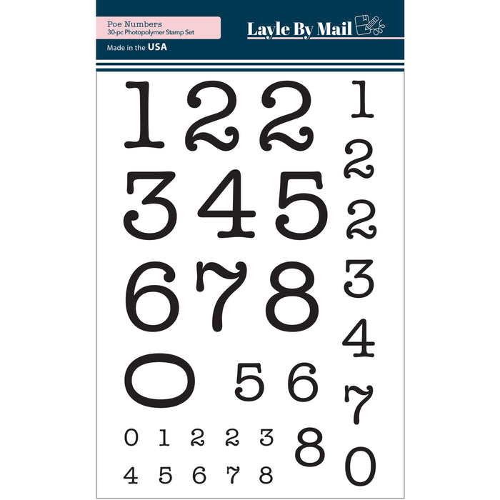 Poe Numbers - 4x6 Stamp Set