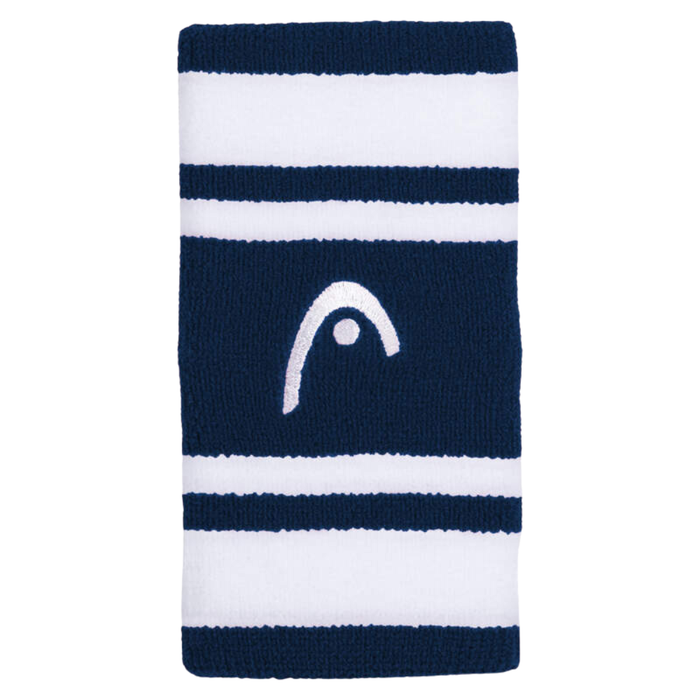 Poignets Éponge Head Striped 5" Blanc/Bleu Marine - Esprit Padel Shop