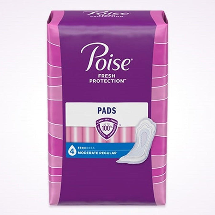 Poise Incontinence Pads, 4 Drops Moderate Absorbency - 19564-Pack - LL Medico