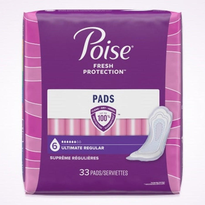 Poise Incontinence Pads, 6 Drops Ultimate Absorbency - 33592-Pack - LL Medico