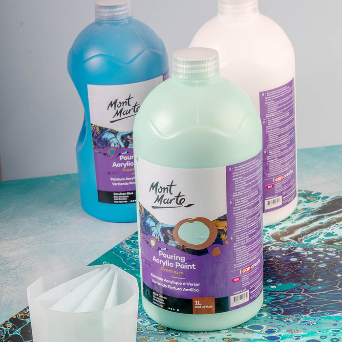 Pouring Acrylic Paint Premium 1L Bottle - Titanium White