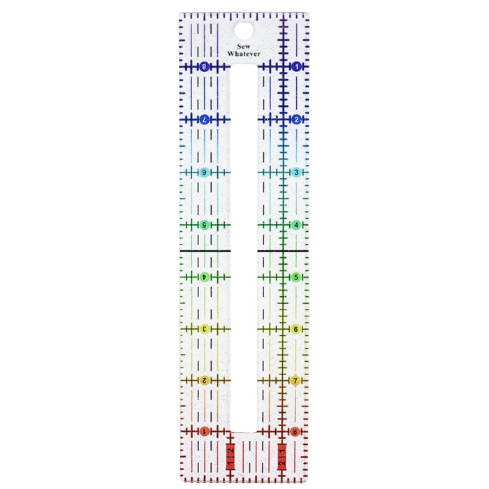 Rainbow Gradient | Glitter - 7" Zipper Pocket Ruler (9" x 2.5”)