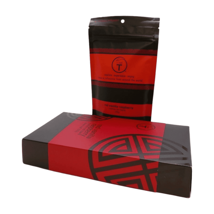 Red Vanilla Raspberry Gift Box side view | tea gift New Zealand | t leaf T