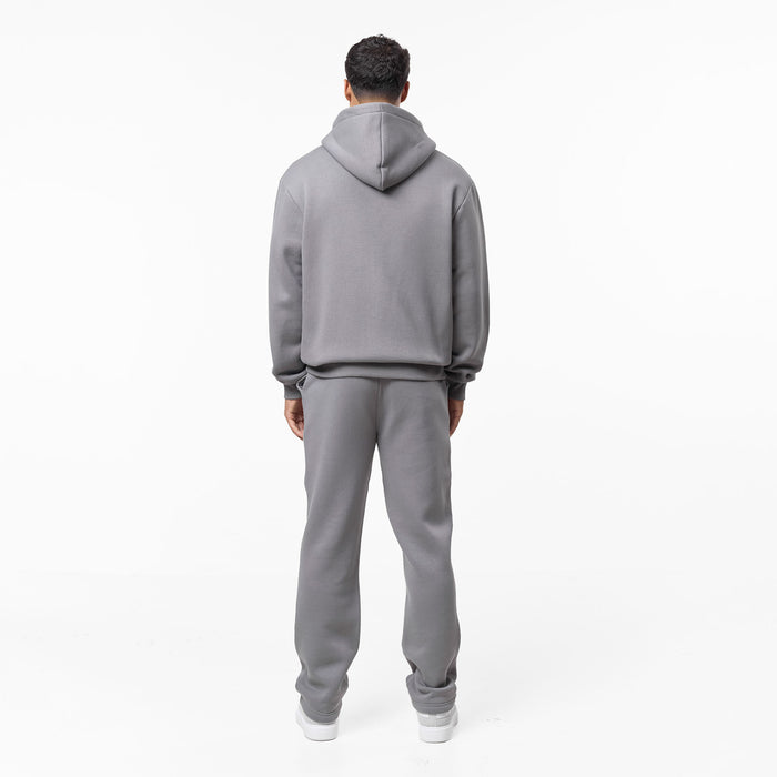 Relaxed Full Zip Hoodie | Mid Grey
