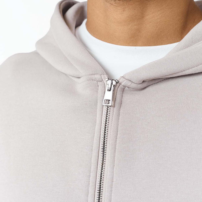 Relaxed Full Zip Hoodie | Stone