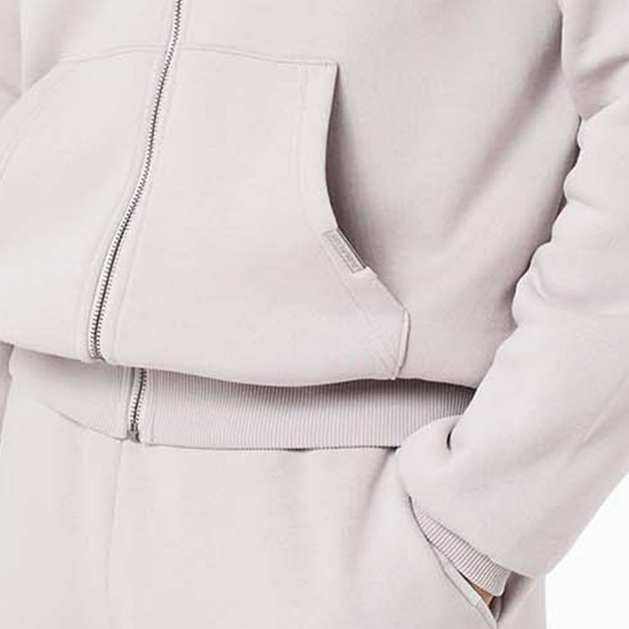 Relaxed Full Zip Hoodie | Stone