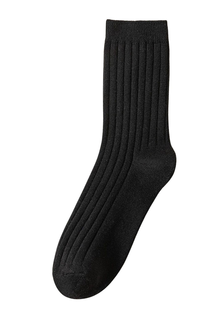 Rib Knit Wool Socks