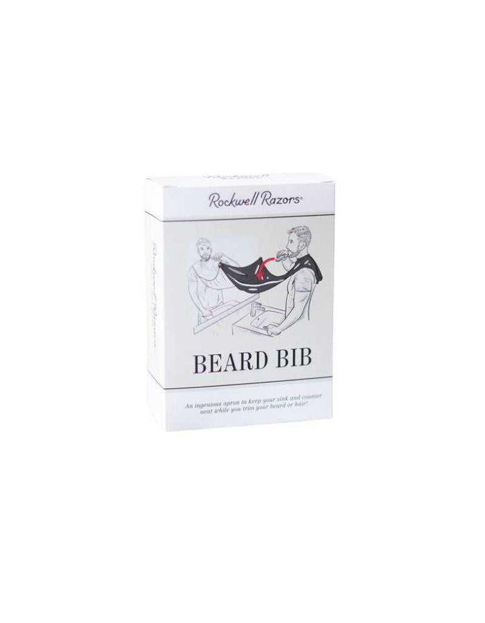 Rockwell Beard Bib packaging for grooming